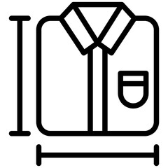 Shirt Measure icon in Line Style