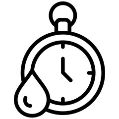 Quickdry Time icon in Line Stlye