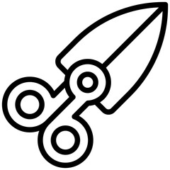 Tailor Scissors icon in Line Style