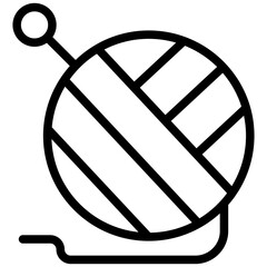 Yarn Ball icon in Line Style