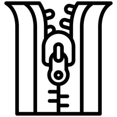 Zipper icon in Line Style