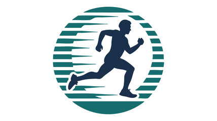 Dynamic runner with green background