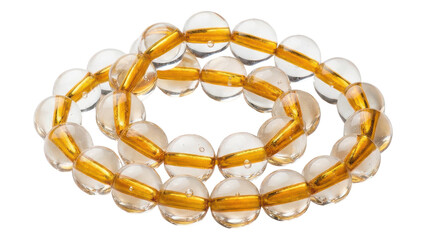 Elegant Crystal Beads Bracelet Isolated on White Background