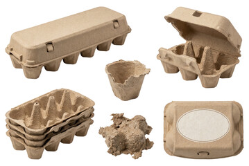 Biodegradable Egg Cartons: Eco-Friendly Packaging on White