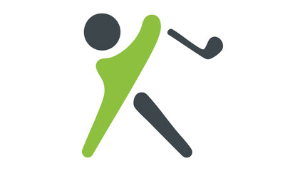 Minimalist hockey player icon