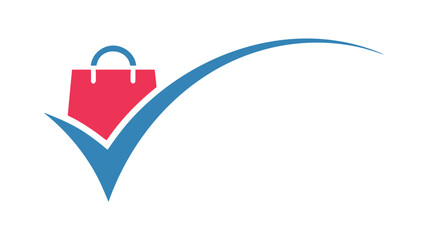 Shopping bag with checkmark icon