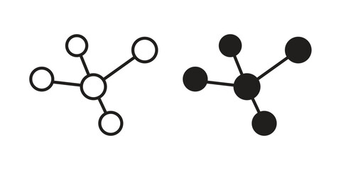 Network icon suitable. Simple outline and solid style icon EPS10