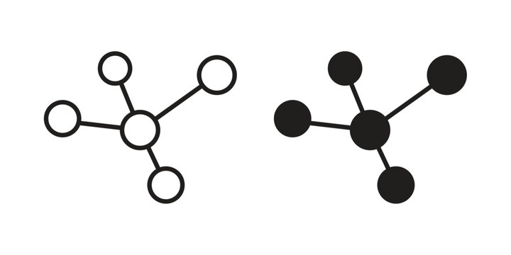Network icon suitable. Simple outline and solid style icon EPS10