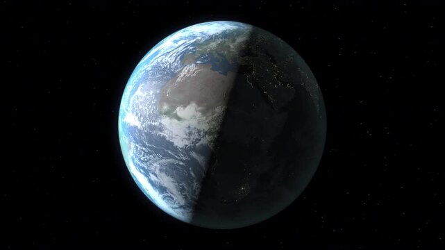 Location and map of Kuwait on the surface of the earth at nighttime.