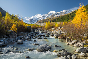 Fluss Ova Morteratsch Piz Bernina