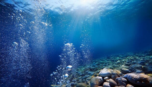 Bubble Bottom Seabed Under Water Underwater Water