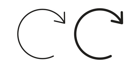 Reset icon suitable. Simple outline and solid style icon EPS10