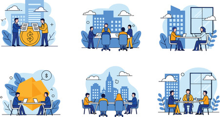 Construction Vehicles Set Vector Illustration of Heavy Equipment Yellow Industrial Machinery Excavator Bulldozer Forklift Crane Cement Mixer and Dump Truck Stickers © its