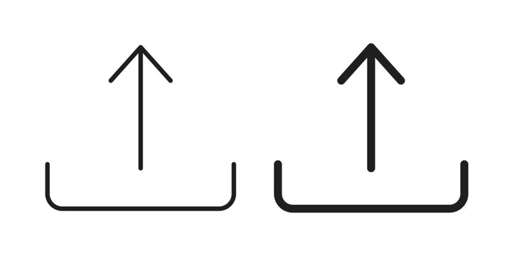 Upload icon suitable. Simple outline and solid style icon EPS10