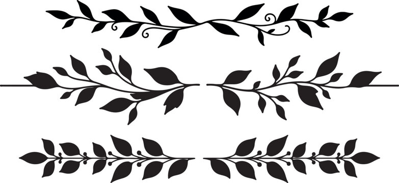 Elegant leaf border design Vector