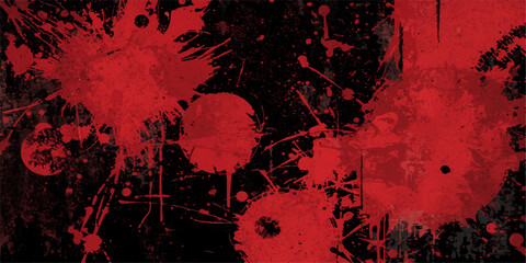 An abstract dark red grunge background features a vintage textured paint design with a dirty black pattern and old paper illustration for a blood fire backdrop wallpaper