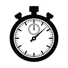Stopwatch icon measures elapsed time during competitive sports.