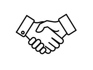 Illustration of a handshake symbolizing agreement, partnership, and trust