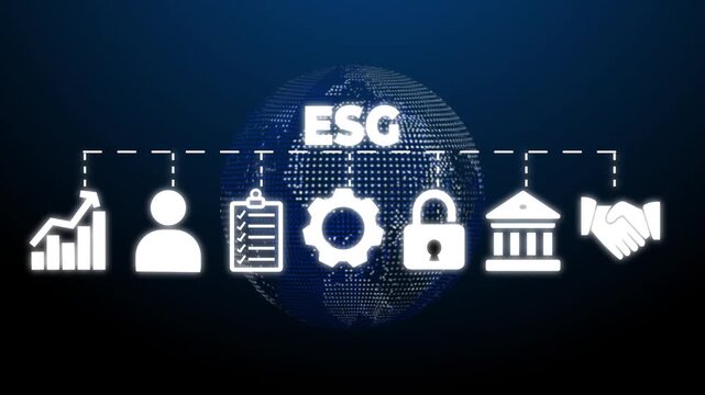 ESG banner web icon vector illustration concept with icon of environmental, social, governance