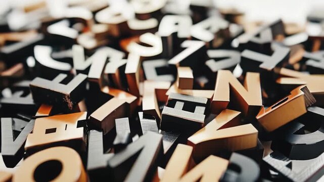 Video A pile of wooden letters forming the word 'home'