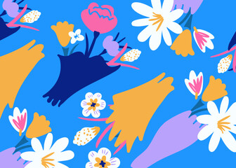 seamless pattern with flowers