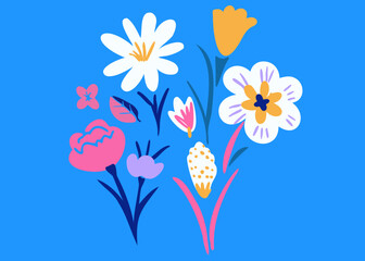 spring flowers in the sky