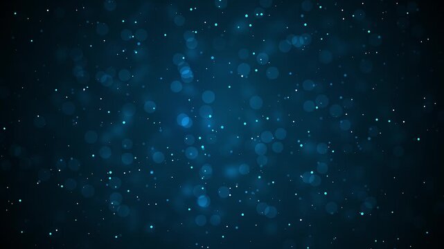 Particle Glitter shimmering Glow Background Loop. Particle ocean blue glow seamless loop background. Ideal for text and presentation background.