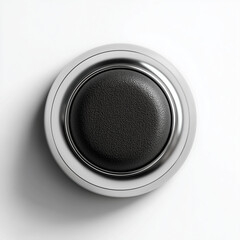Dark circular control knob isolated for modern technology interfaces