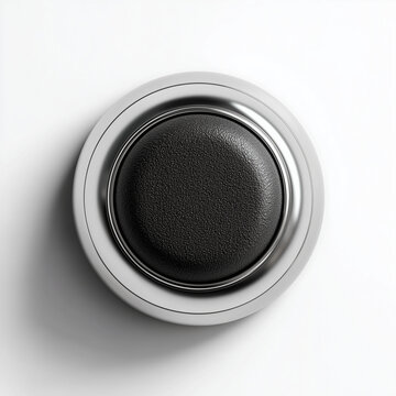 Dark circular control knob isolated for modern technology interfaces