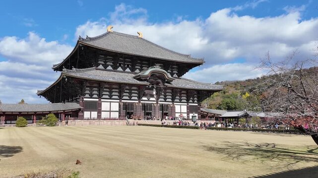 NARA, JAPAN - NOVEMBER 25, 2025 TOdai-ji Temples Great Buddha Hall in UNESCO World 
