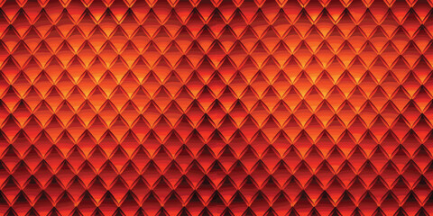 Fototapeta premium Vibrant red geometric pattern with 3D texture creating a striking visual impact.