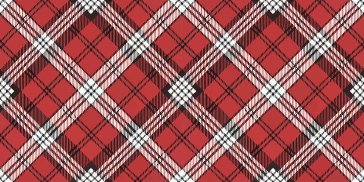 Vibrant red plaid pattern featuring black and white details for a cozy, stylish look.