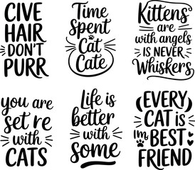 Fototapeta premium Cat quotes and sayings for cat lovers to brighten your day with feline fun