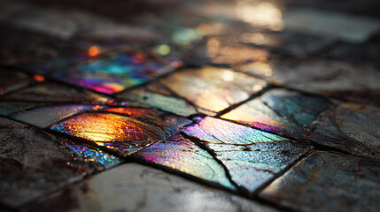 Naklejka premium Iridescent marble