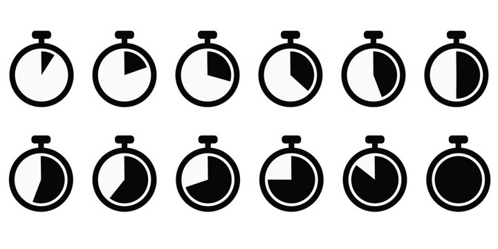 Vintage business art illustration set featuring a happy new year 2009 clock sign with vector bicycle icons and a circular stopwatch design symbol
