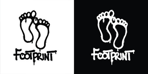 Graffiti Footprint logo vector design
