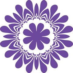 Purple Abstract Floral Mandala Design vector illustration