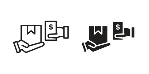Cash on delivery icon suitable symbol. Simple stock illustration stock