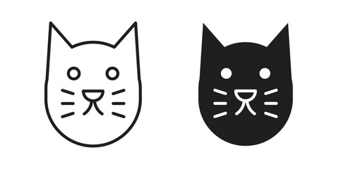 Fototapeta premium Cat icon suitable symbol. Simple stock illustration stock