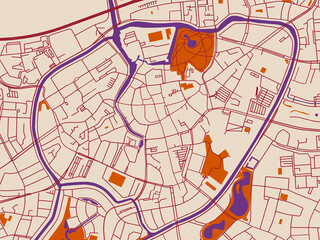 Cartographic City Illustration Breda Centrum