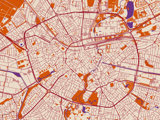Minimal City Map Eindhoven Netherlands
