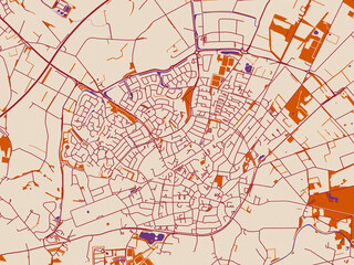 Fototapeta premium Haaksbergen Netherlands city map poster