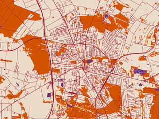 Naklejka premium City plan map of Zgierz, Poland