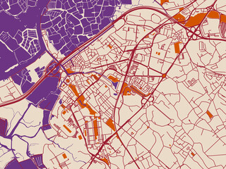 Obraz premium Urban map background of Aveiro, Portugal