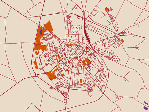 Urban grid map &mdash; Beja, Portugal