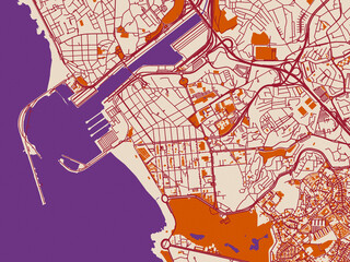 Urban Map Background Matosinhos Portugal