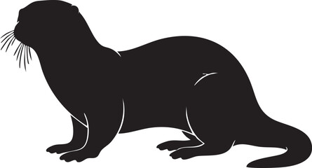 Fototapeta premium black sea silhouette vector illustration on white background 