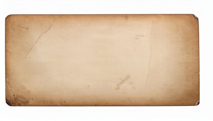 Back Of An Old Photo Isolated White Including Clipping Path