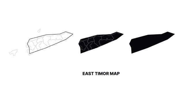 East timor map vector illustration
