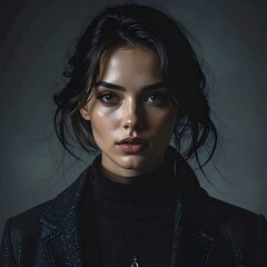 Intense Gaze - A Portrait of Determination and Focus.